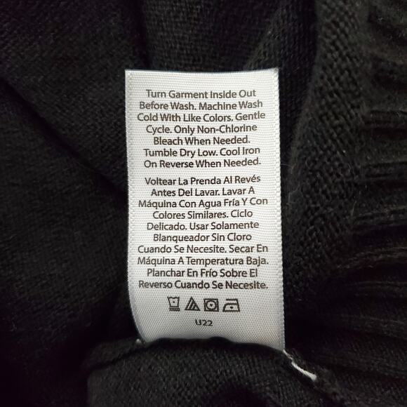 Terra & Sky Womens 1X=16W/18W Black Knit‎ Long Sleeve Sweater Pre-Owned - Picture 6 of 6